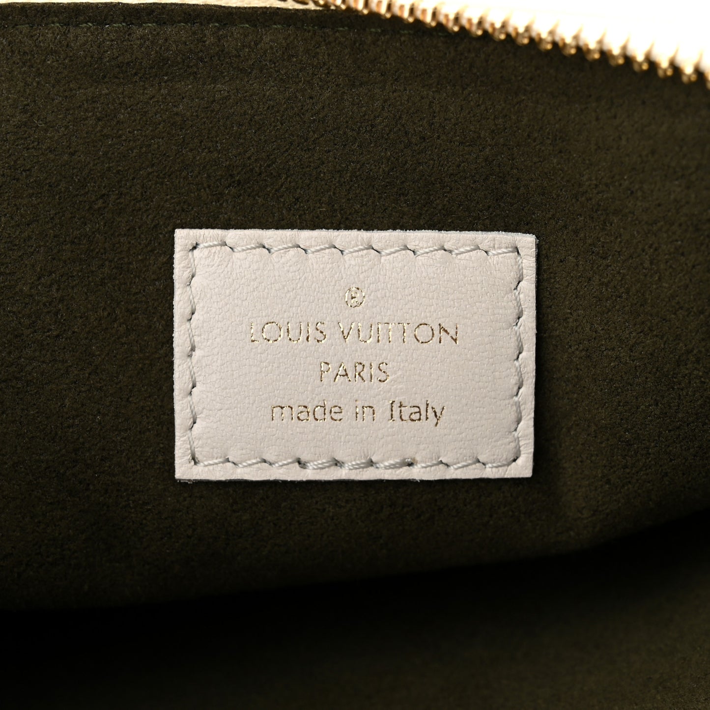 Lambskin Embossed Monogram Coussin PM Cream