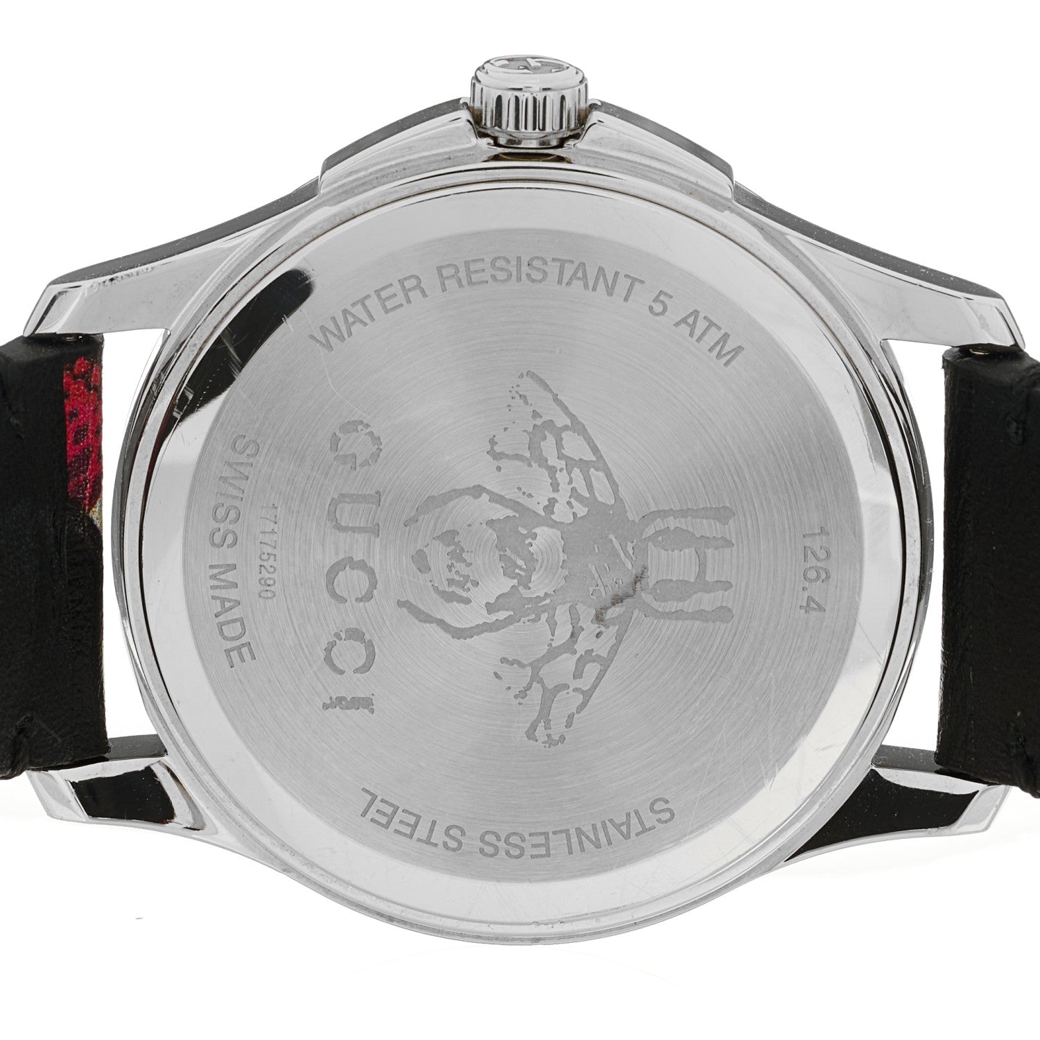 Gucci Stainless Steel Calfskin 38mm Le Marche Des Merveilles Snake Quartz Watch Black 4 of 4