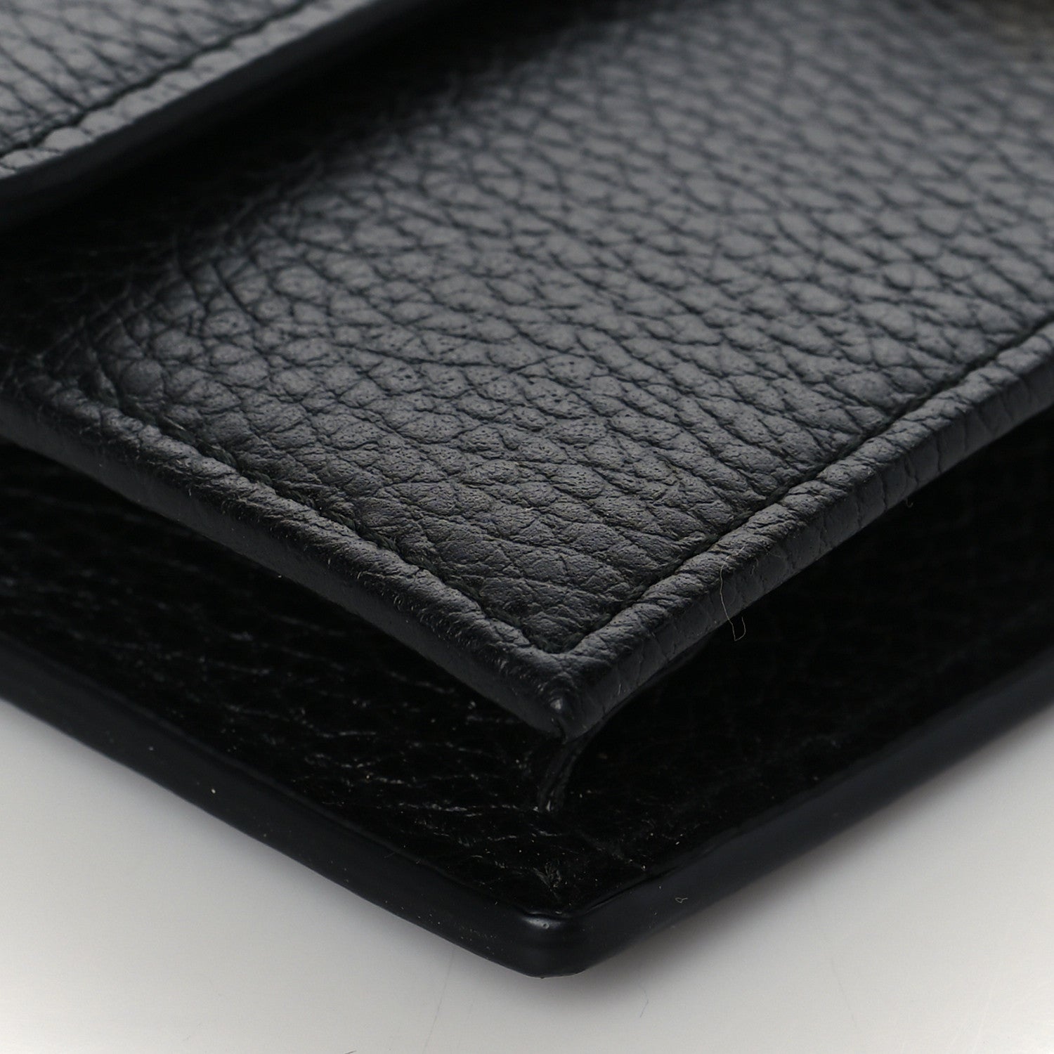 Gucci Dollar Calfskin Interlocking G Chain Wallet Black 8 of 9