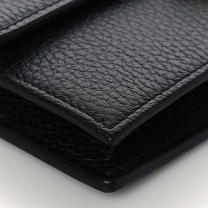 Gucci Dollar Calfskin Interlocking G Chain Wallet Black 8 of 9
