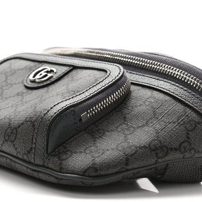 Gucci GG Supreme Monogram Textured Dollar Calfskin Ophidia Belt Bag Grey Black Graphite Grey 8 of 8