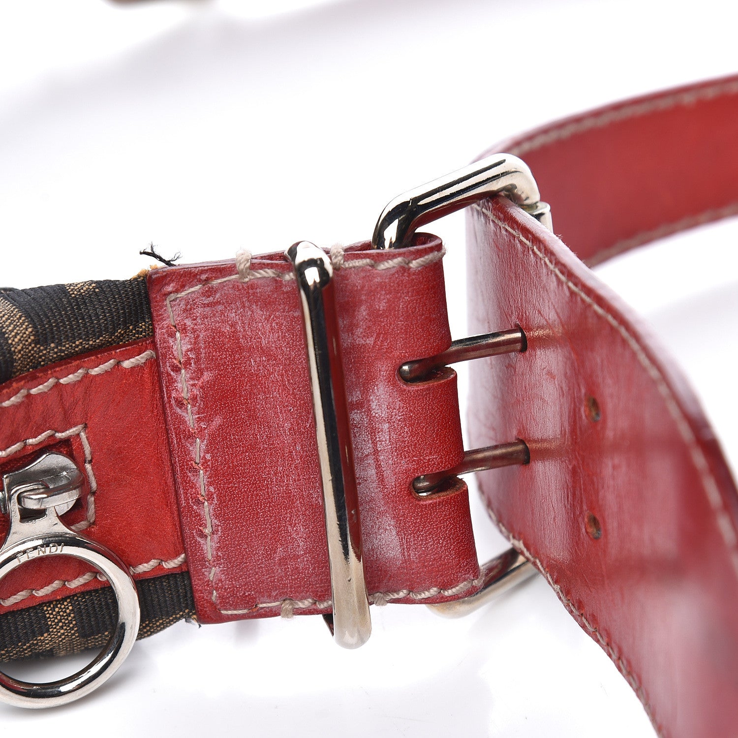 Fendi Zucca Shoulder Bag Red 9 of 15
