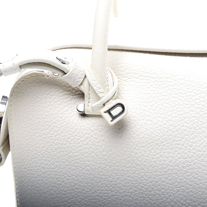 Delvaux Grained Bullskin Cool Box MM Satchel Ivory Black 9 of 9