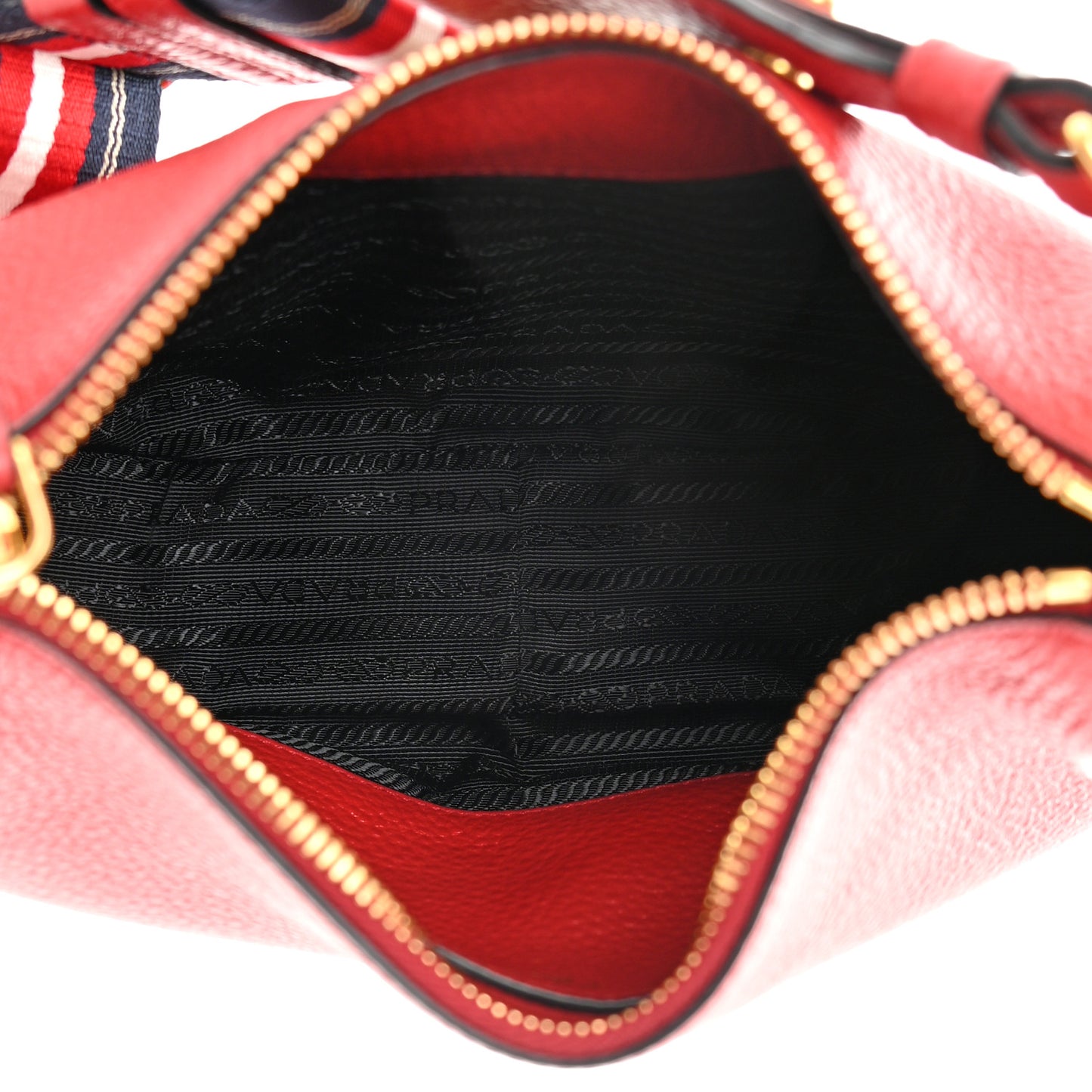 Vitello Phenix Small Zippered Messenger Hobo Rosso