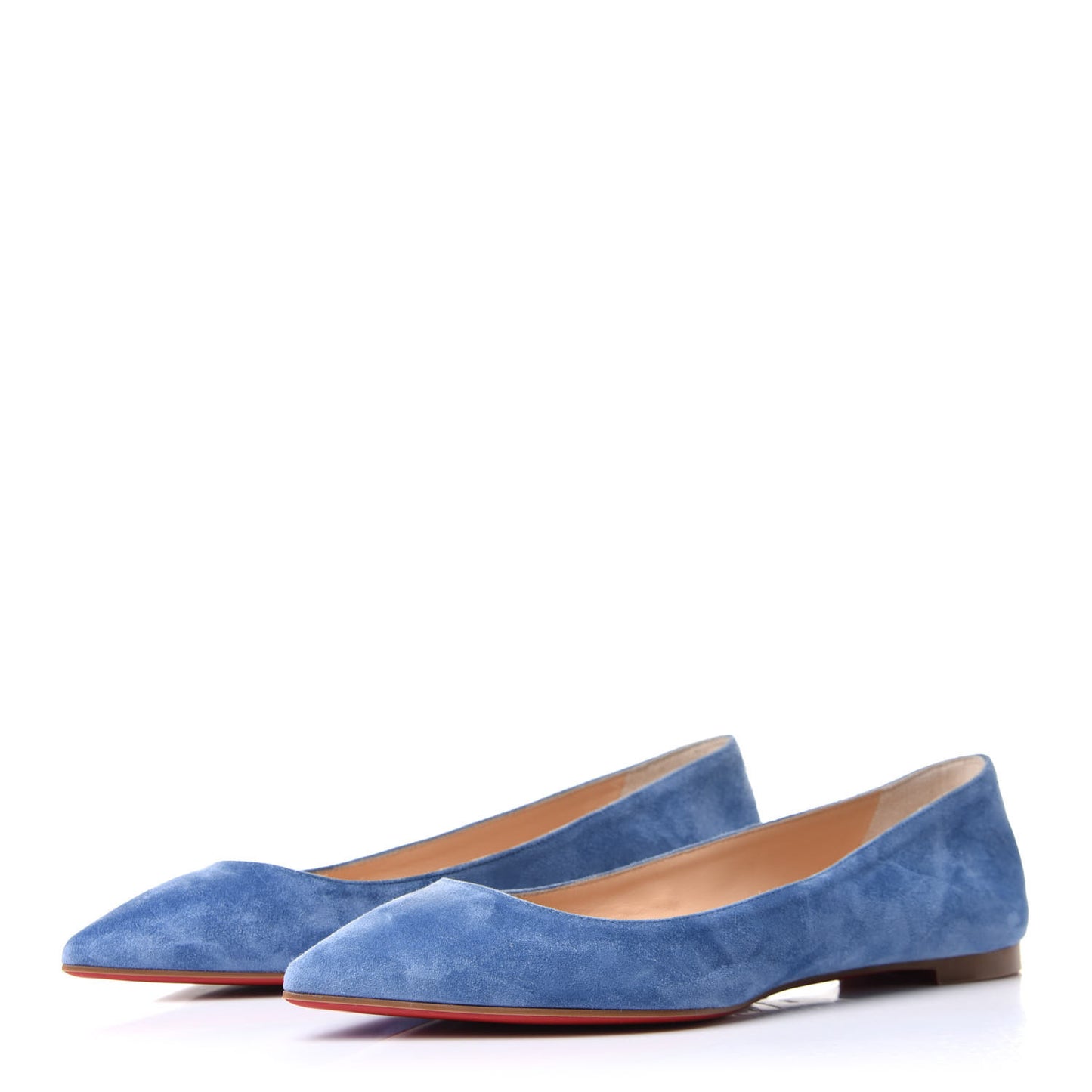 Veau Velours Ballalla Pointy Toe Flats 38 Jeans