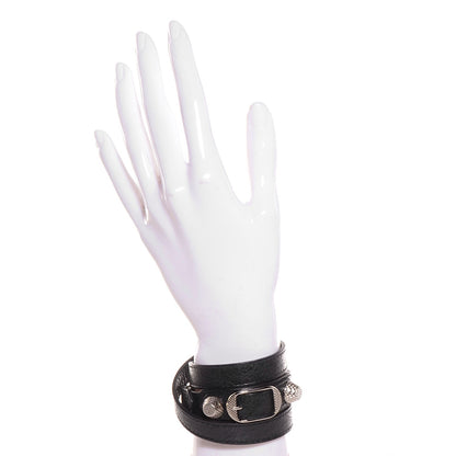 Balenciaga Agneau Giant Silver Hardware Triple Tour M Braceletedium Black 2 of 9