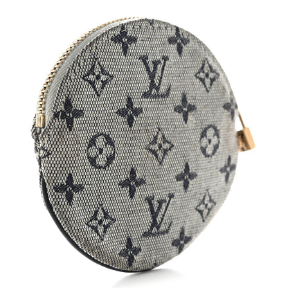 Louis Vuitton Mini Lin Croisette Round Coin Purse Blue 3 of 9