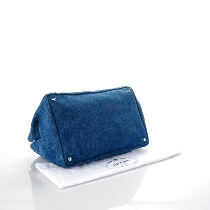 Prada Canapa Denim Crystal Studded Tote Avio 4 of 8