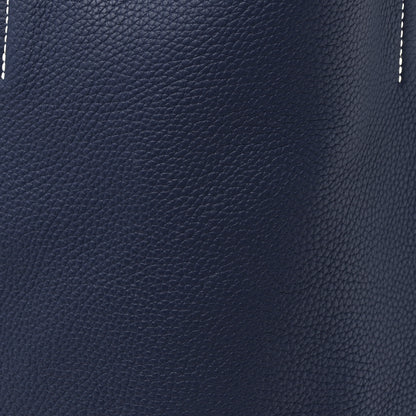 Hermes Taurillon Clemence Double Sens 36 Reversible Tote Bleu Sapphire Izmir 11 of 20