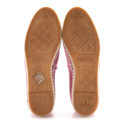 Chanel Linen CC Espadrilles 36 Pink Black 6 of 10