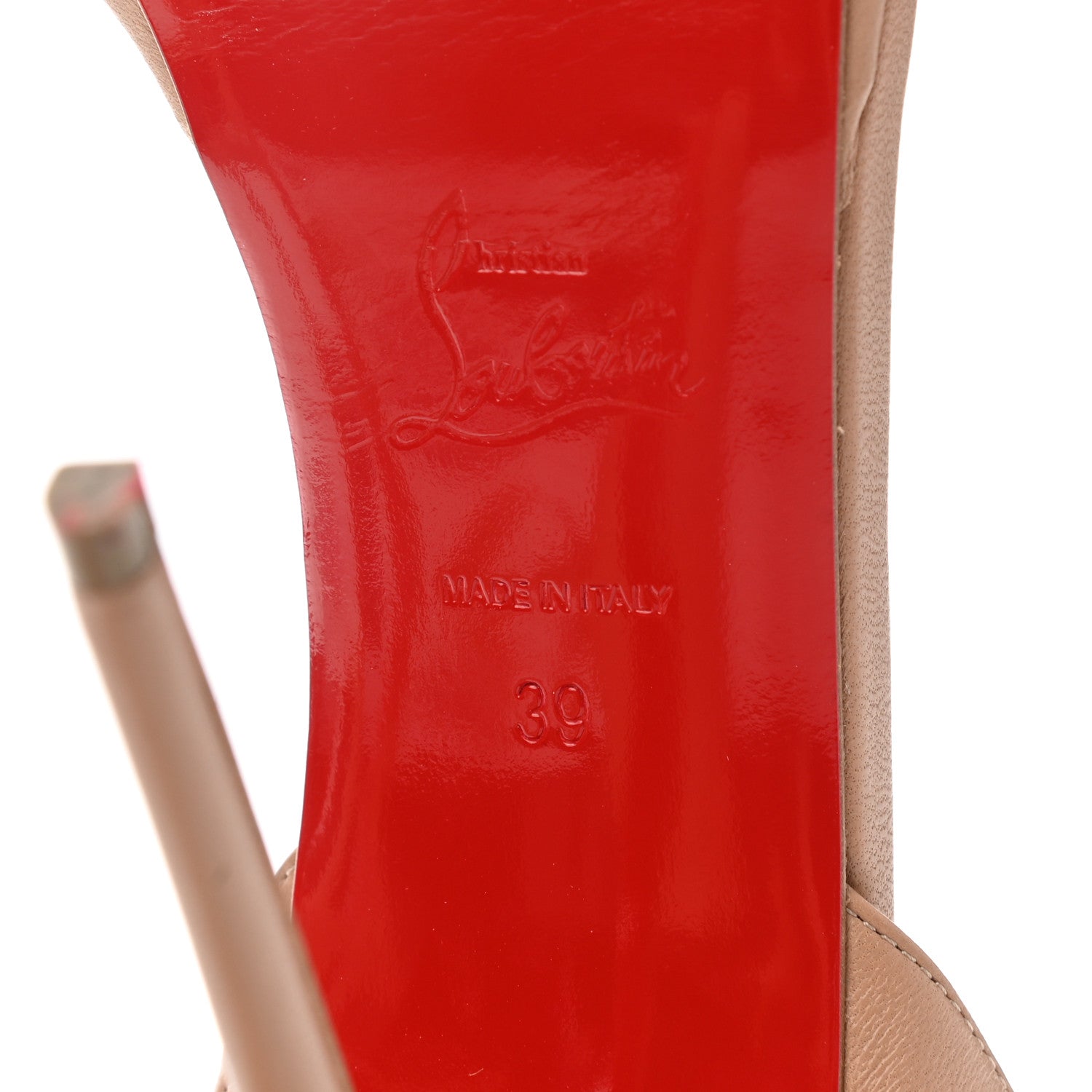 Christian Louboutin Nappa Loubi Queen 120 Pumps 39 Nude 6 of 8
