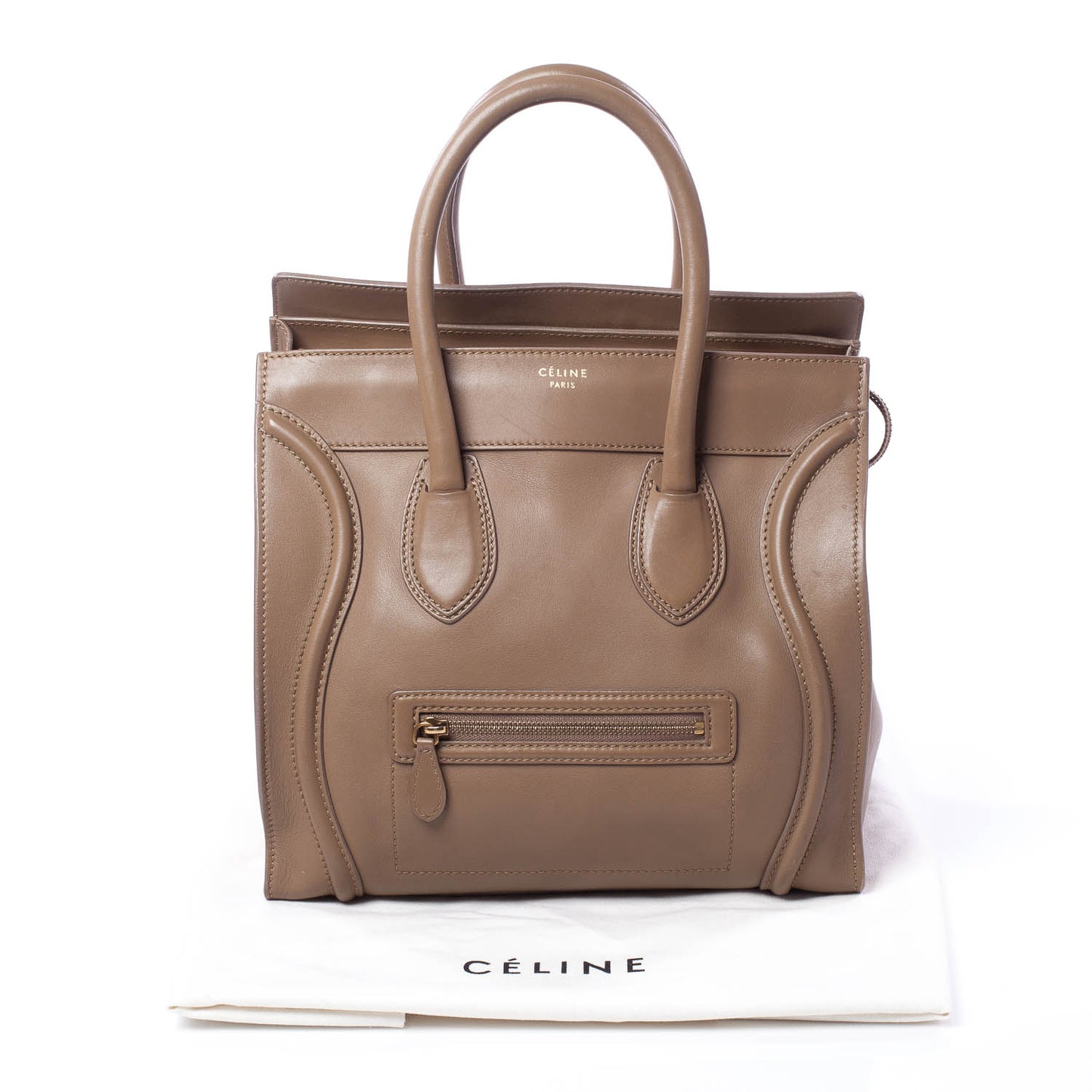Smooth Calfskin Mini Luggage Camel