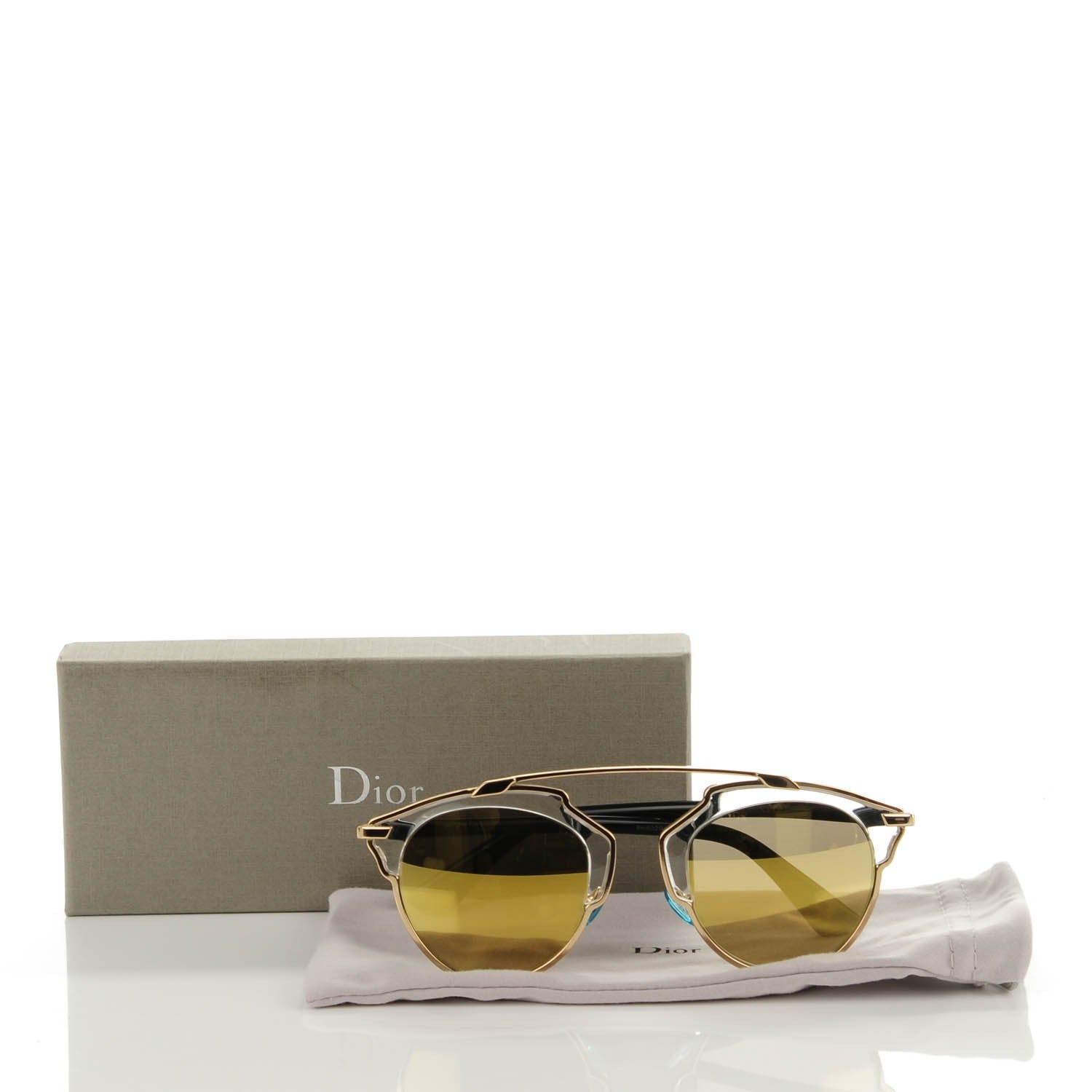 Christian Dior Mirrored So Real Sunglasses Gold 9 of 9