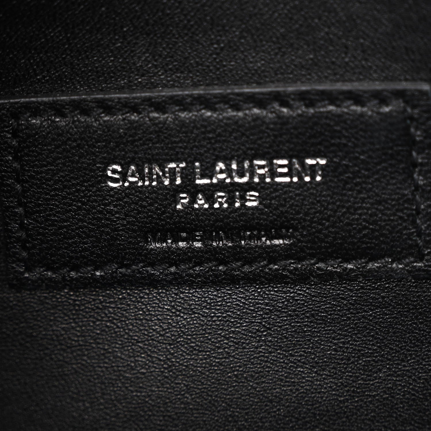 Saint Laurent Calfskin Crocodile Embossed Medium West Hollywood Monogram Fold-Over Black 7 of 12