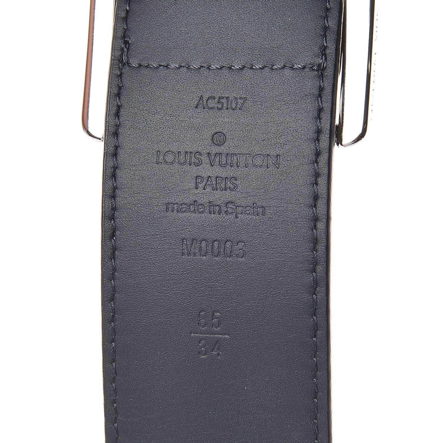 Louis Vuitton Calfskin Reverse Monogram Eclipse 40mm Belt 85 34 6 of 6