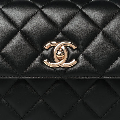 Chanel Lambskin Quilted Small Trendy CC Dual Handle Flap Bag Black 8 of 11