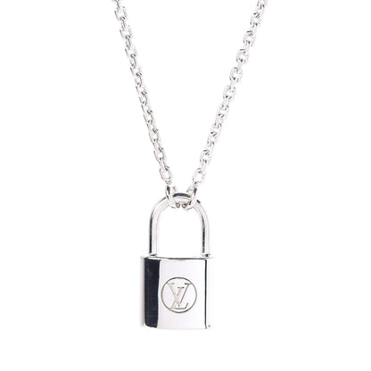 Louis Vuitton Sterling Silver Lockit Necklace 4 of 6