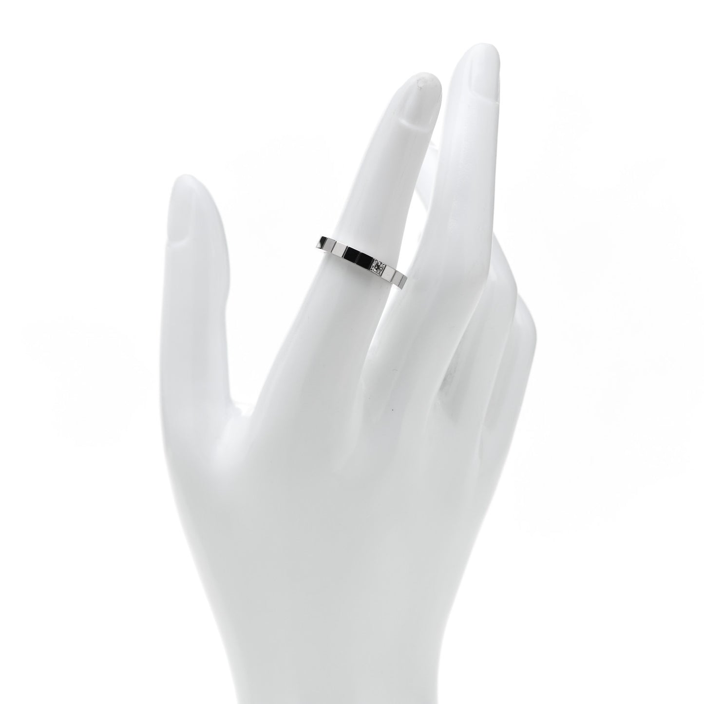 18K White Gold Diamond Lanieres Ring 53 6.5