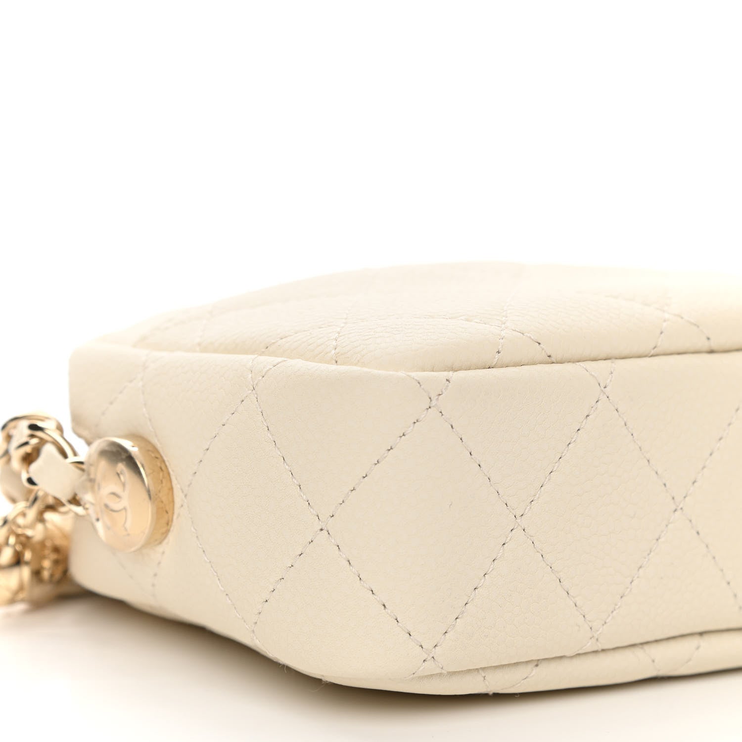 Chanel Caviar Quilted Mini Coco Tassel Camera Case White 9 of 11