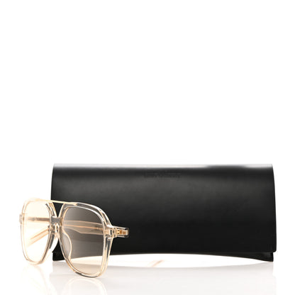 Saint Laurent Acetate Geometric Aviator Sunglasses SL 545 Transparent Cream Light Gold 7 of 7