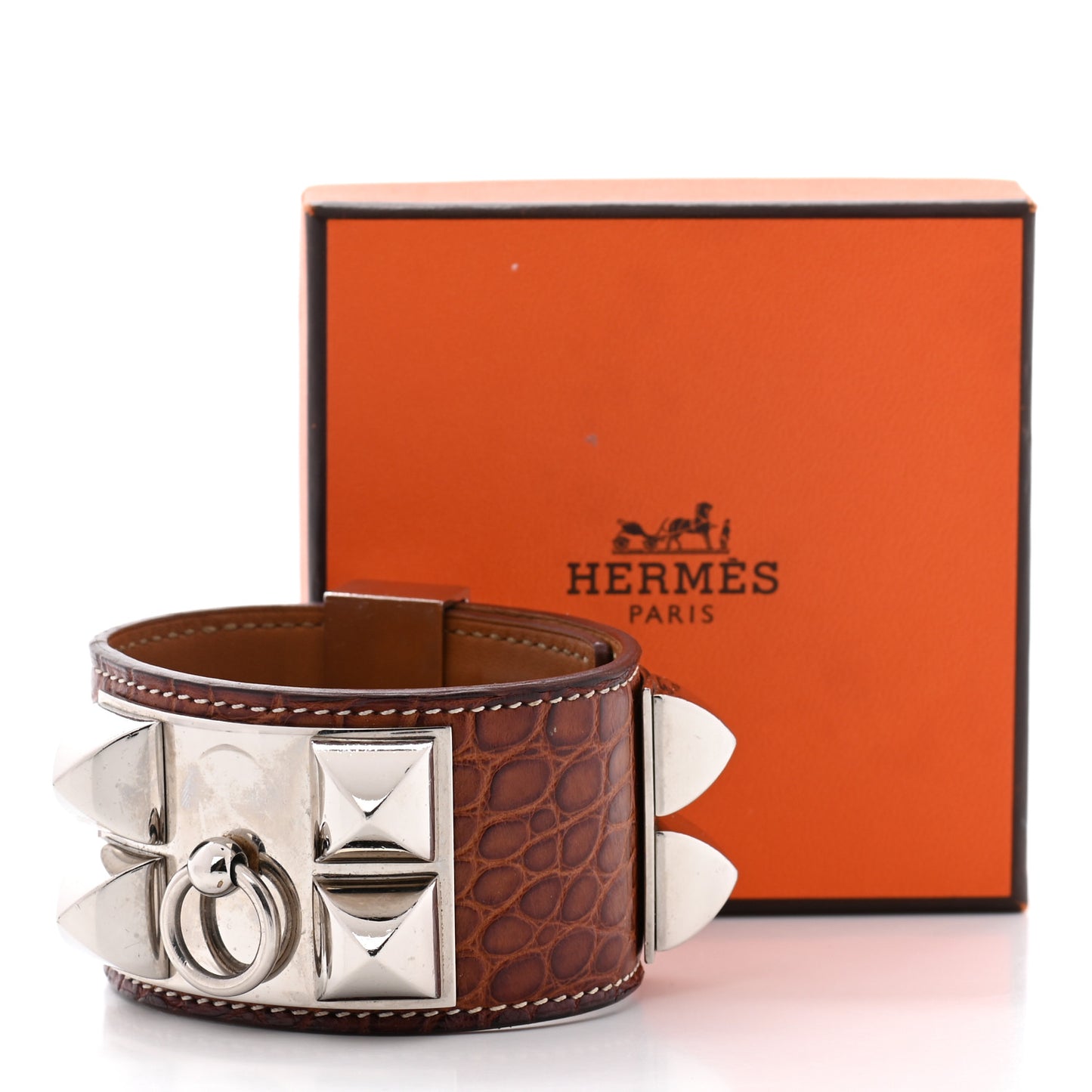 Shiny Alligator Collier de Chien CDC Bracelet S Fauve