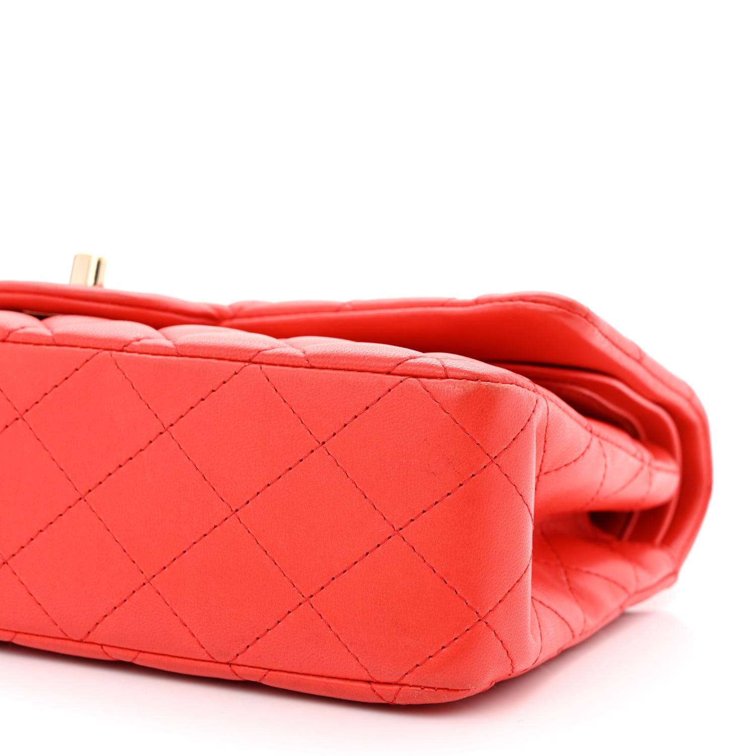 Chanel Lambskin Quilted Medium Double Flap Red 9 of 13
