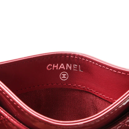 Chanel Patent Quilted Brilliant Card Holder Pink 6 of 7