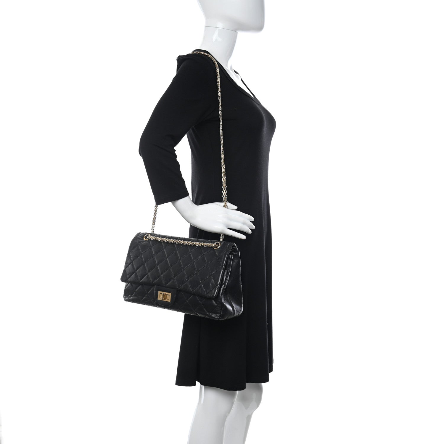 Chanel Aged Calfskin Quilted 2.55 Reissue 227 Flap Black 2 of 10