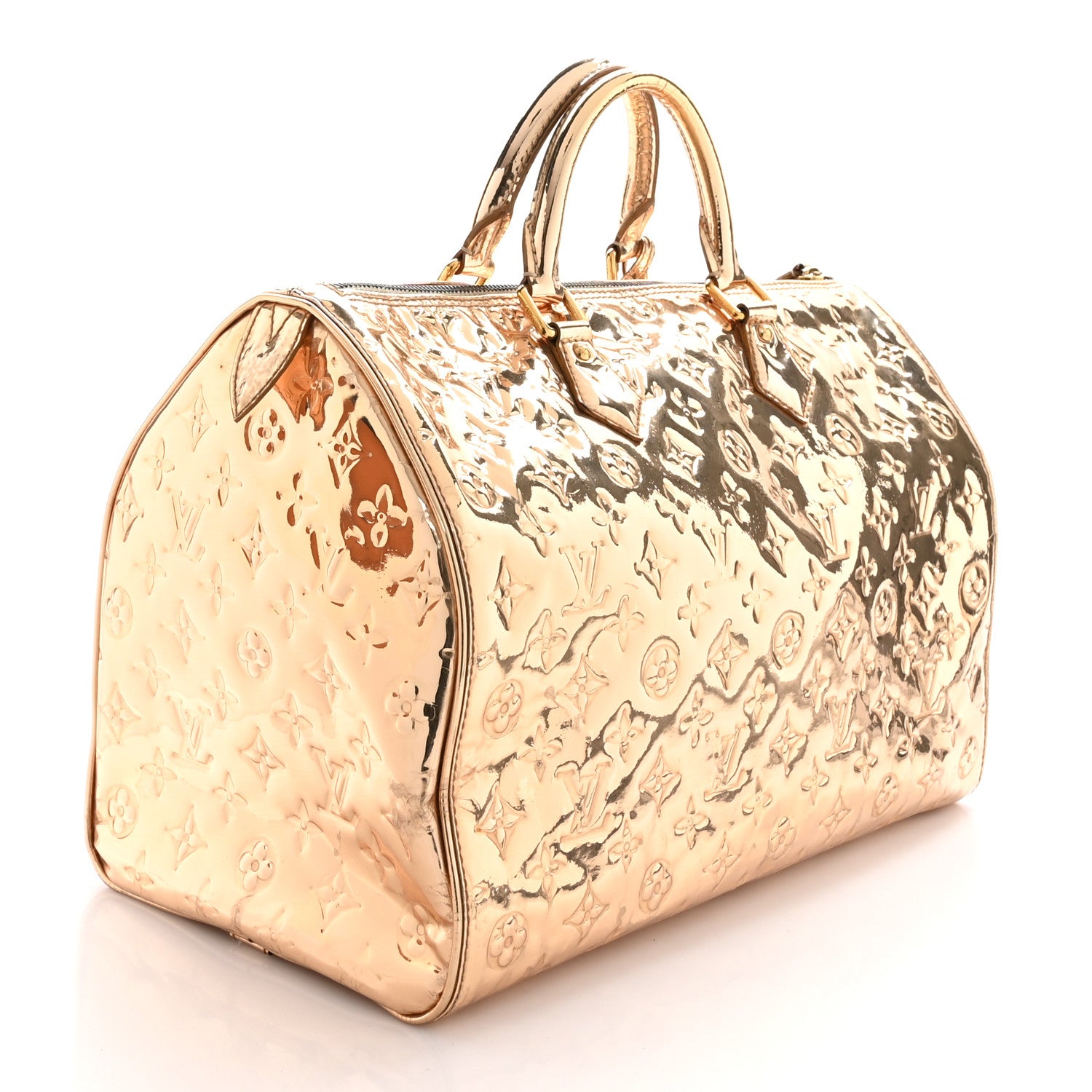 Louis Vuitton Monogram Miroir Speedy 30 Gold 3 of 11