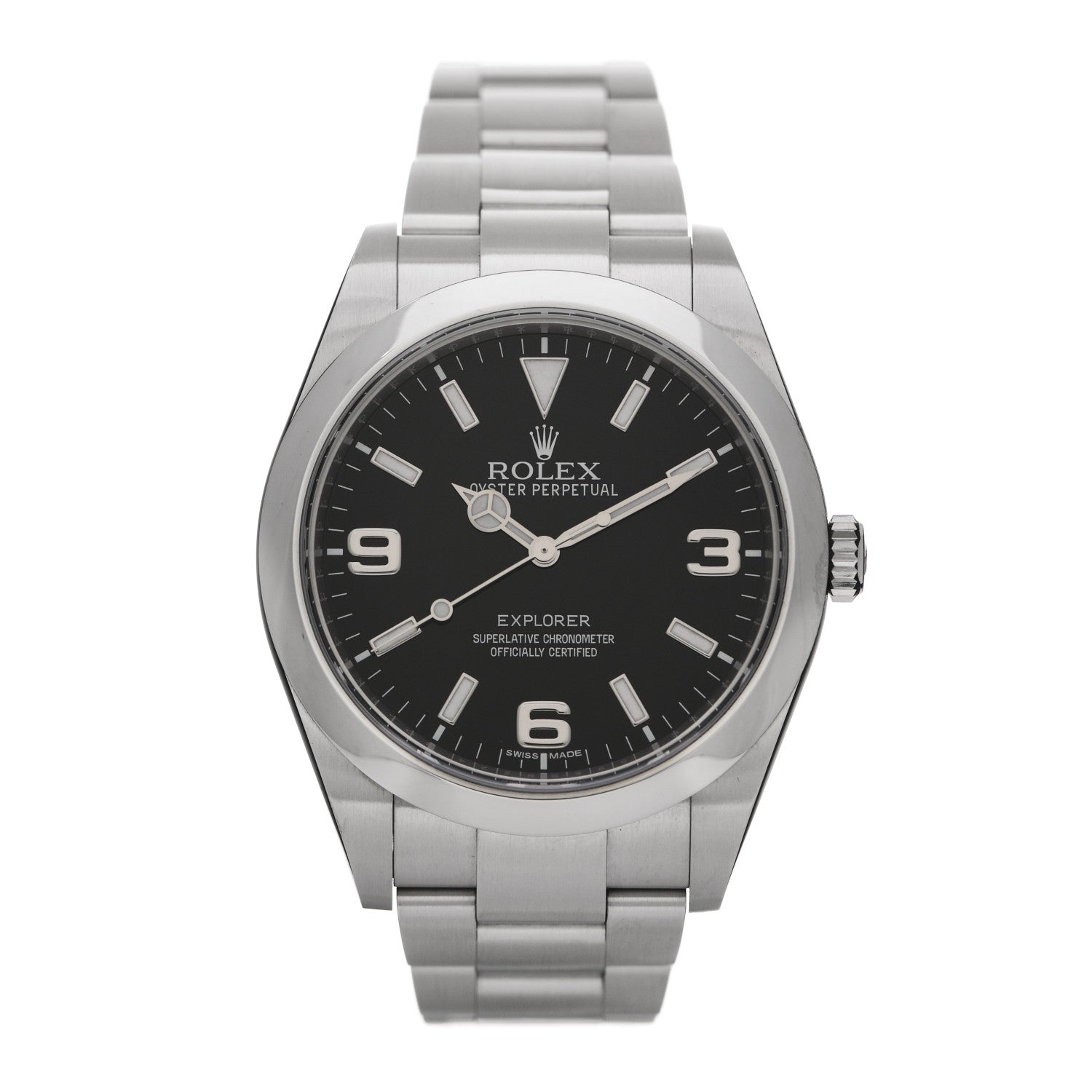 Rolex Stainless Steel 39mm Oyster Perpetual Explorer Watch Black 214270 1 of 4