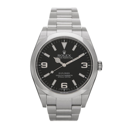 Rolex Stainless Steel 39mm Oyster Perpetual Explorer Watch Black 214270 1 of 4