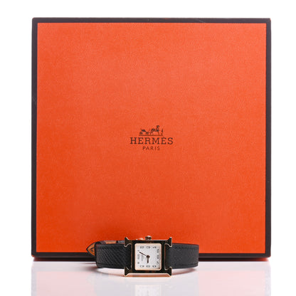 Hermes Stainless Steel Epsom 17.2mm Heure H Hour Quartz Watch Noir 8 of 8