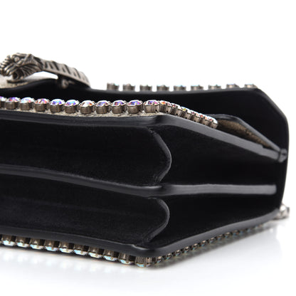Gucci GG Supreme Monogram Crystal Small Dionysus Shoulder Bag Black 7 of 11