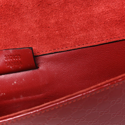 Gucci Patent Microguccissima Small Broadway Clutch Red 7 of 7