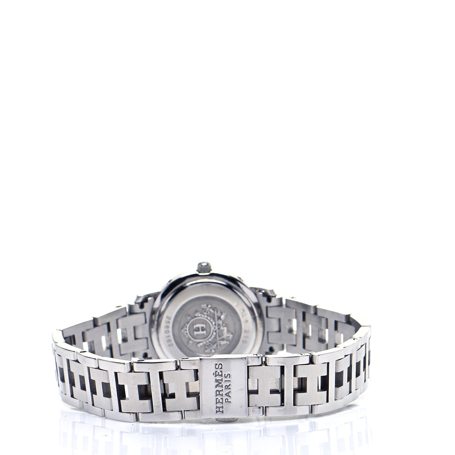Hermes Stainless Steel 24mm Clipper Quartz Watch White 3 of 5