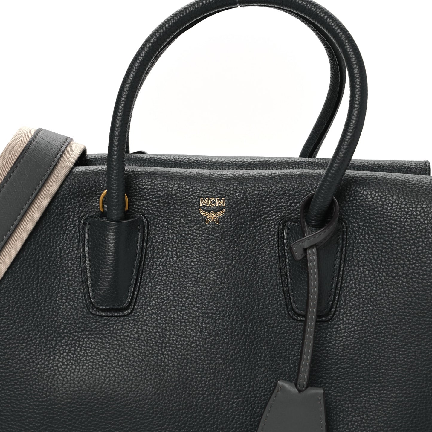 Grained Calfskin Medium Milla Tote Phantom Grey