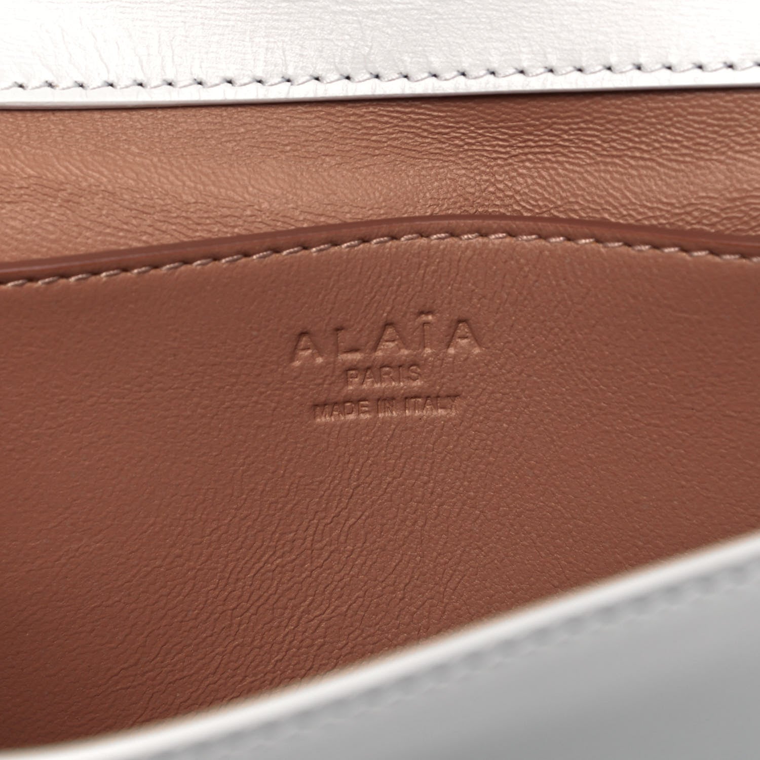 Alaia Calfskin Arabesque Studded Franca Crossbody Blanc Optique 5 of 9