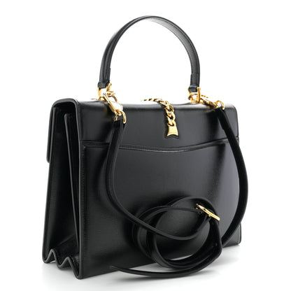 Gucci Azalea Calfskin Small Black Sylvie 1969 Top Handle Bag Black 3 of 11