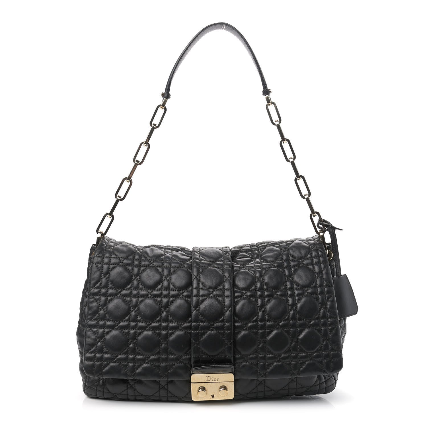 Christian Dior Lambskin Cannage Large New Lock Flap Black 1 of 9