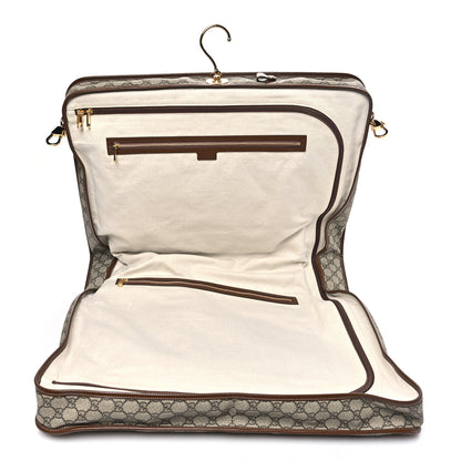 Gucci GG Supreme Monogram Azalea Calfskin Retro Interlocking G Garment Bag Beige Ebony Brown Sugar 4 of 9