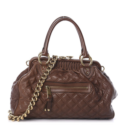 Marc Jacobs Calfskin Quilted Stam Brown 1 of 8
