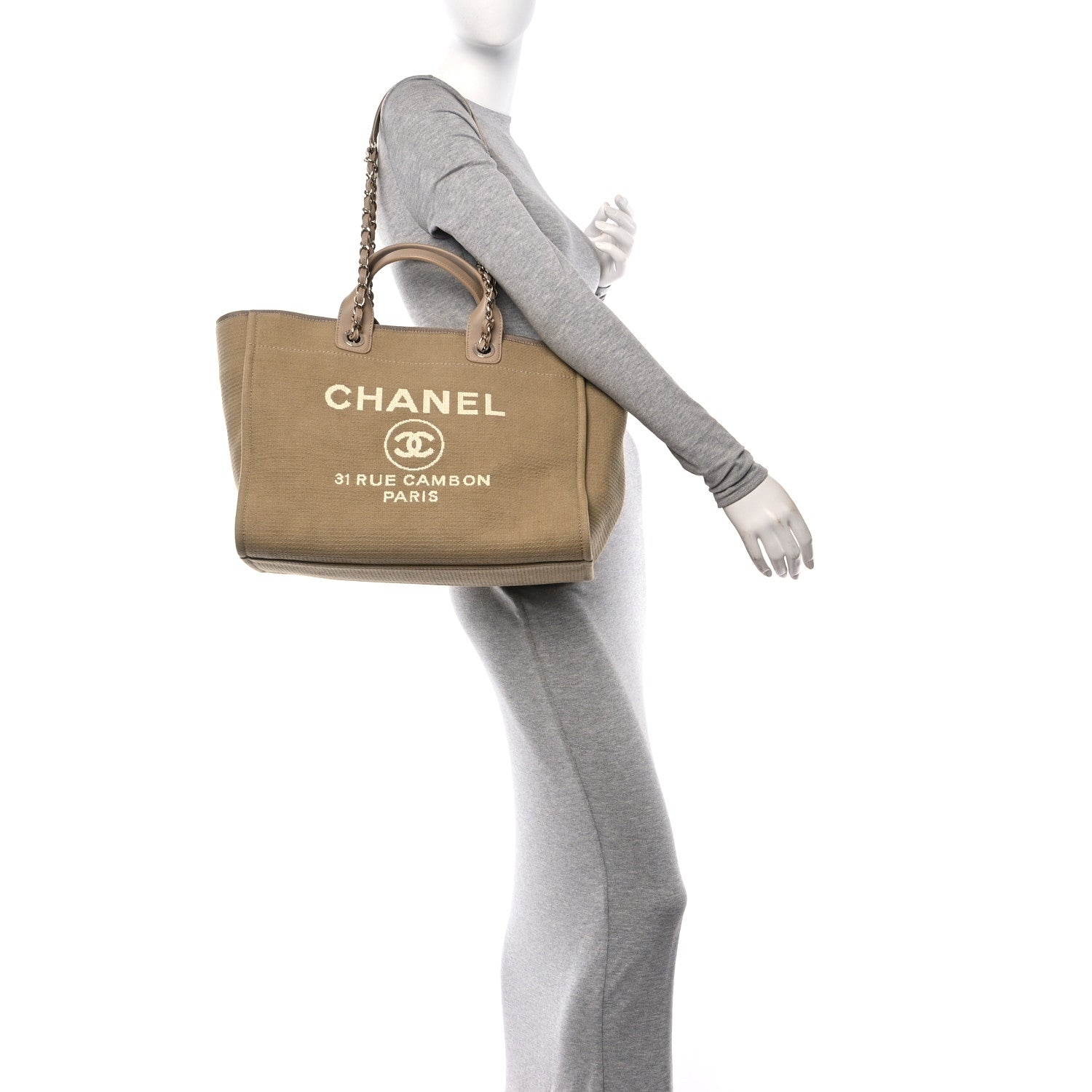 Chanel Mixed Fibers Medium Deauville Beige 2 of 10