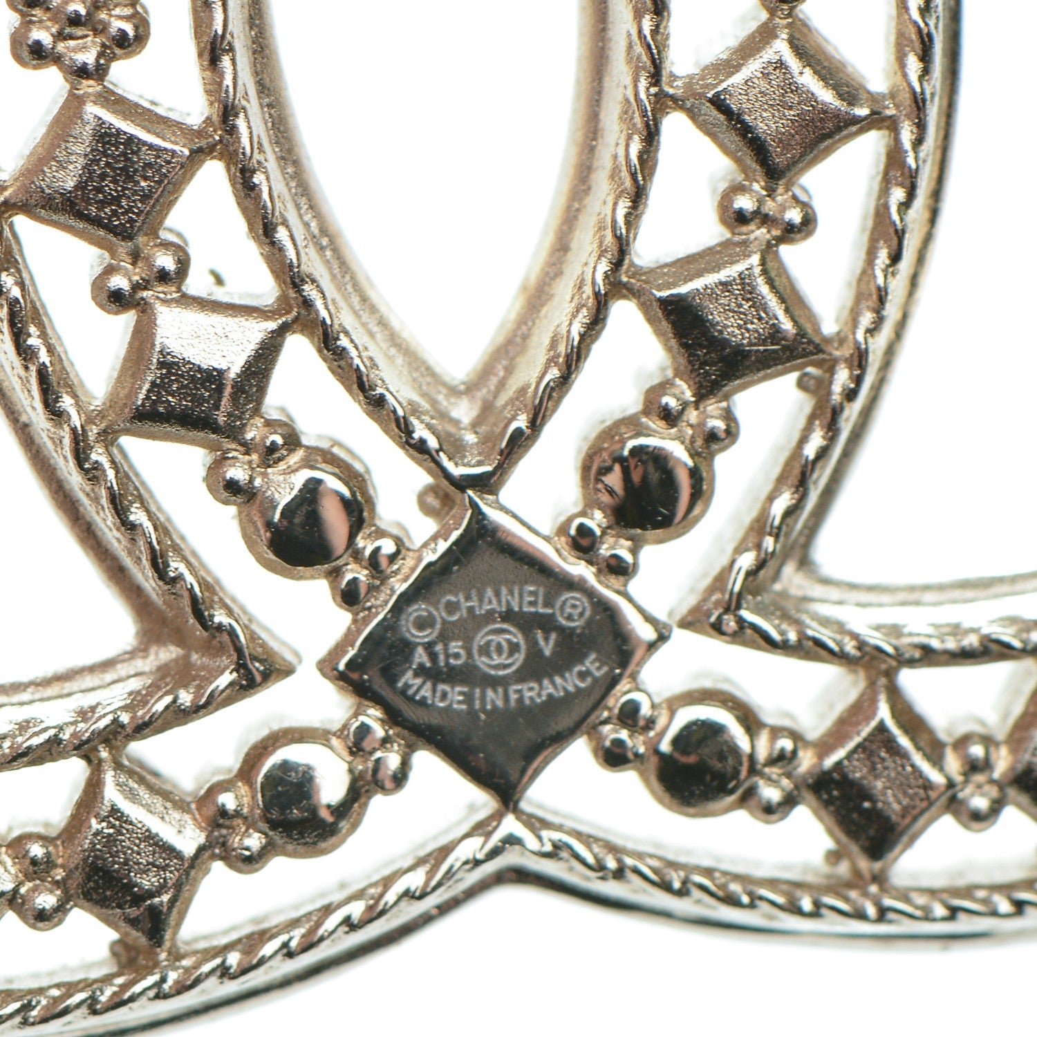 Chanel CC Brooch Light Gold 4 of 4