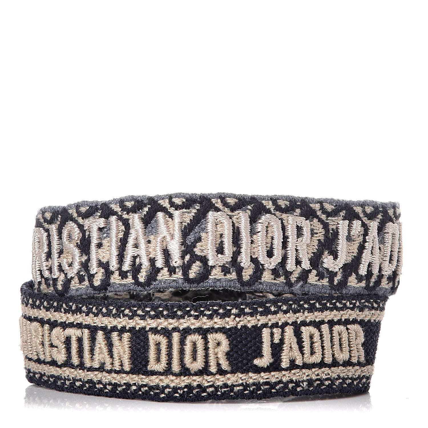Christian Dior Woven Cotton J'Adior Friendship Bracelet Set Navy 4 of 5