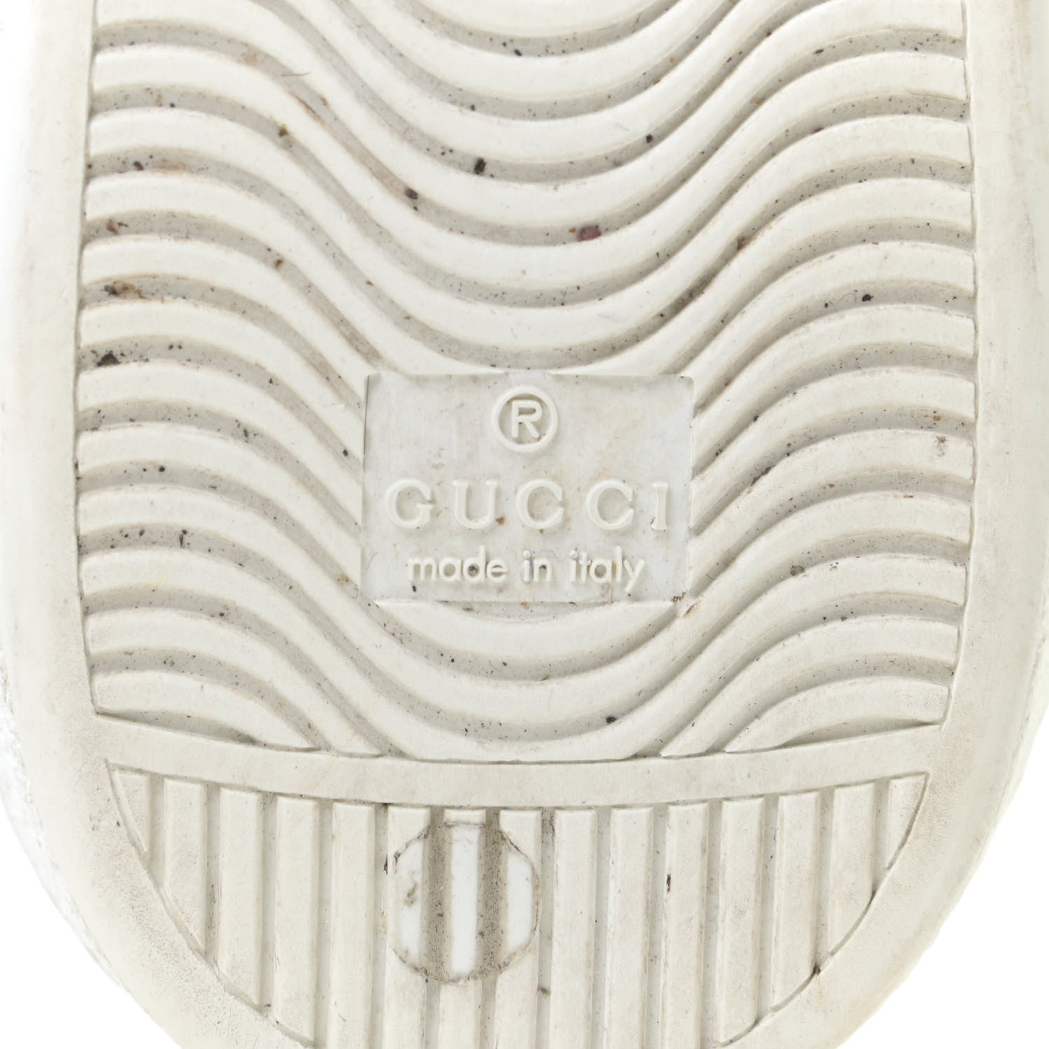 Gucci Calfskin Interlocking G Perforated Mens Ace High Top Sneakers 10 White Great White Grey Sky 10 of 15