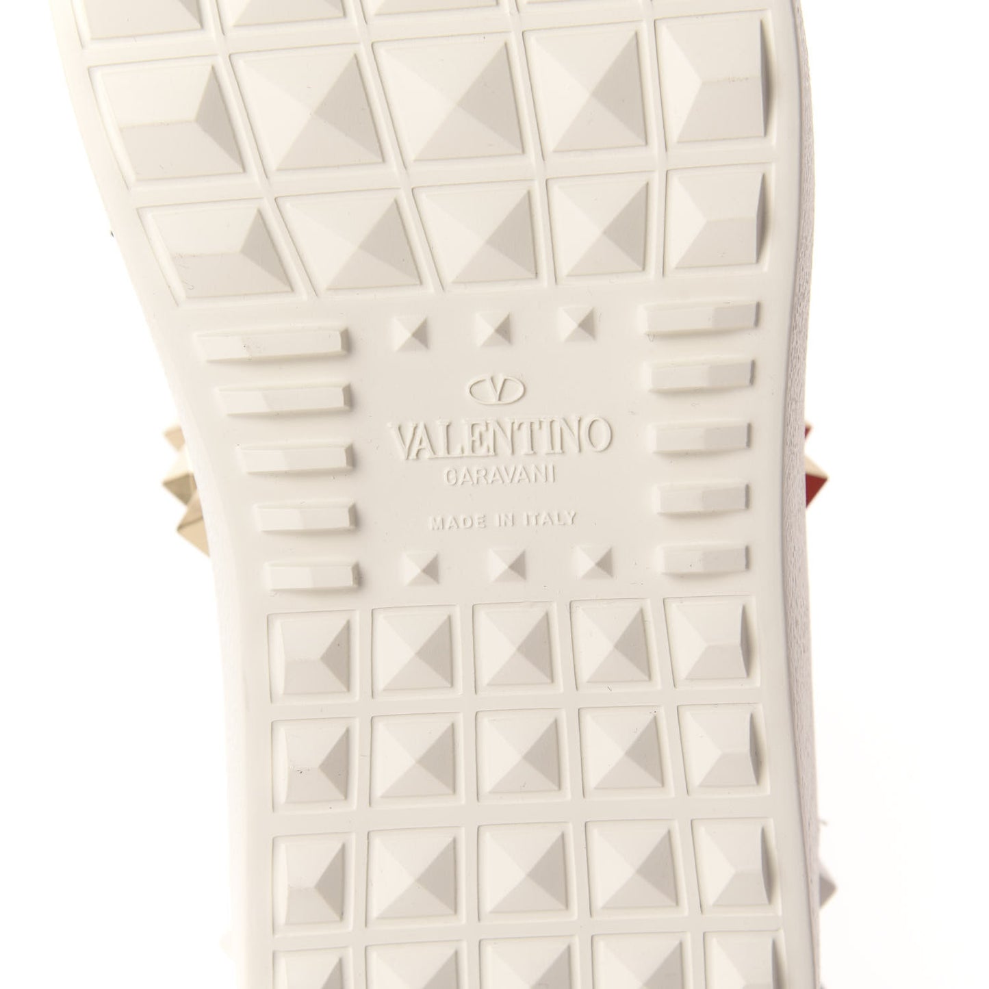 Calfskin Leopard Print Rockstud Untitled Open Sneakers 37.5 White