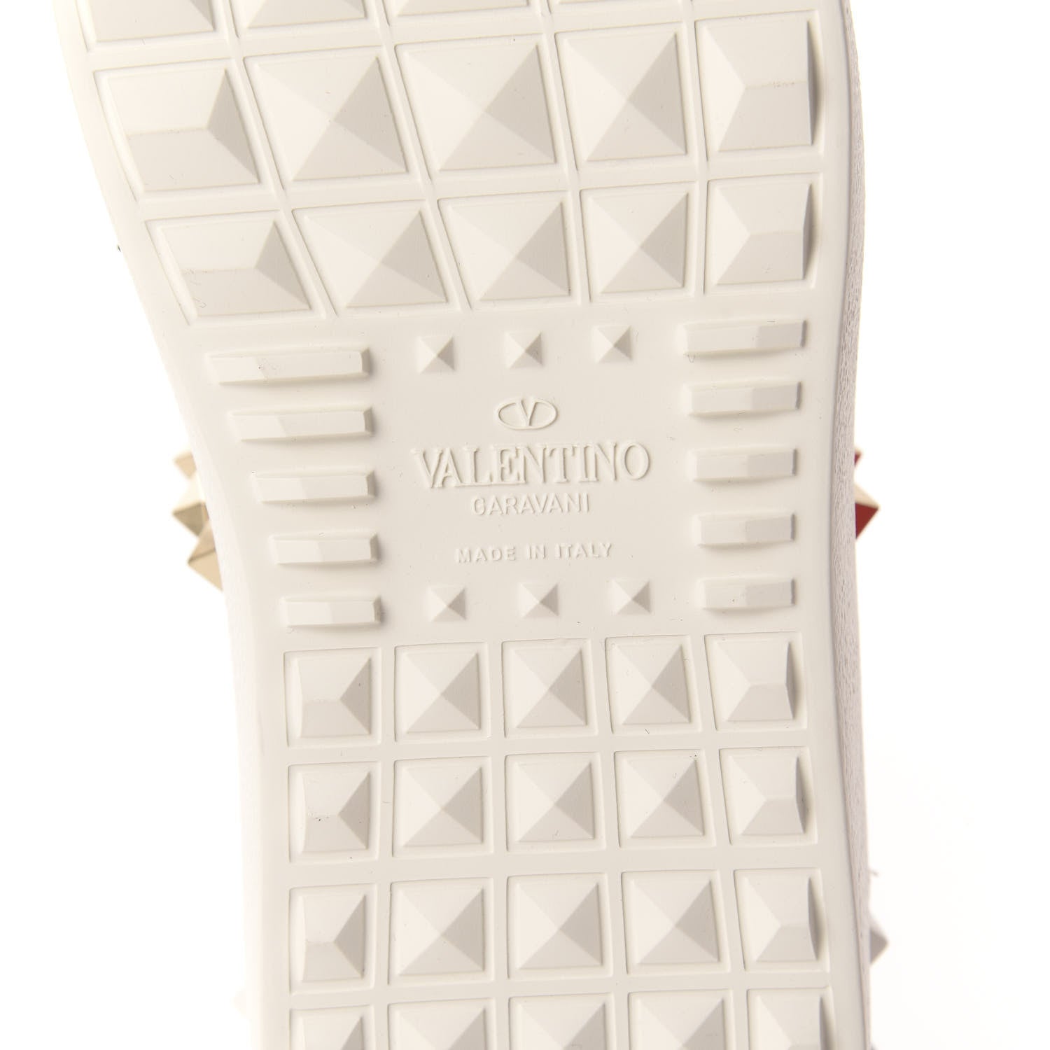 Valentino Garavani Calfskin Leopard Print Rockstud Untitled Open Sneakers 37.5 White 8 of 12