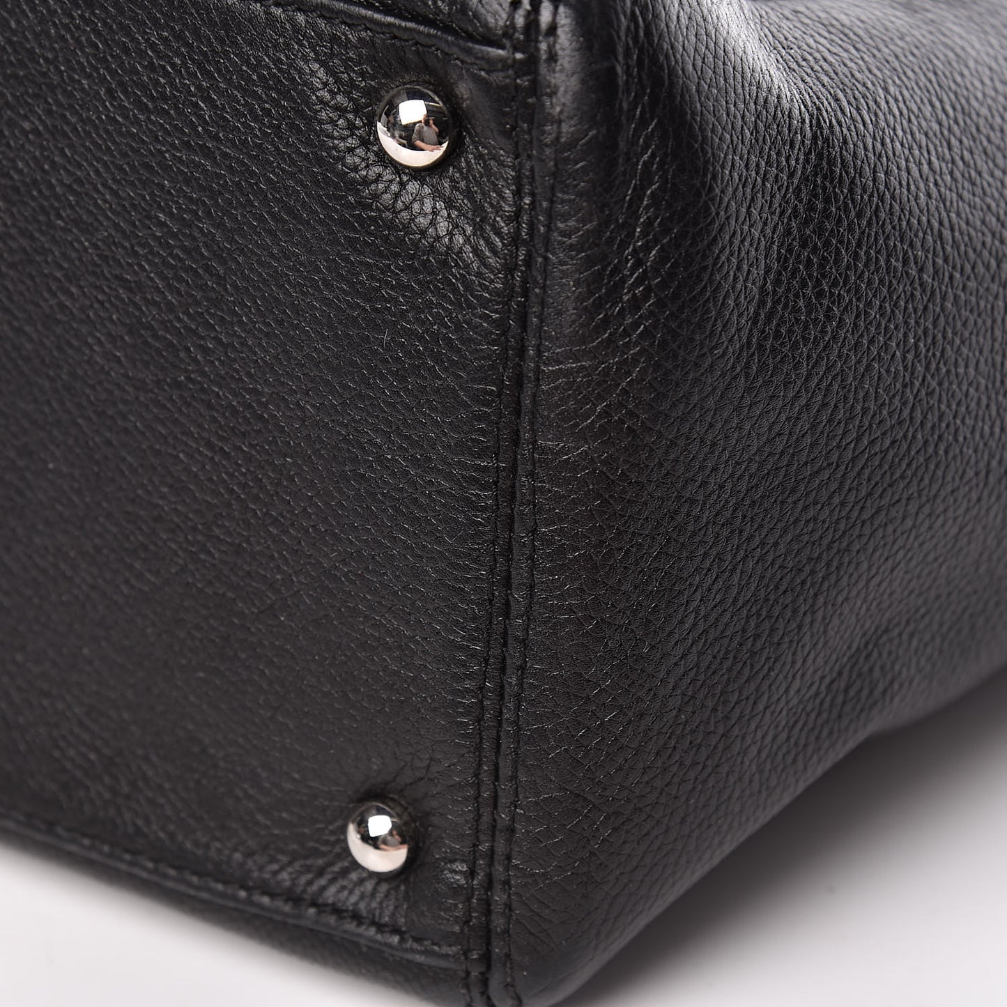 Calfskin Cerf Executive Shopper Tote Black
