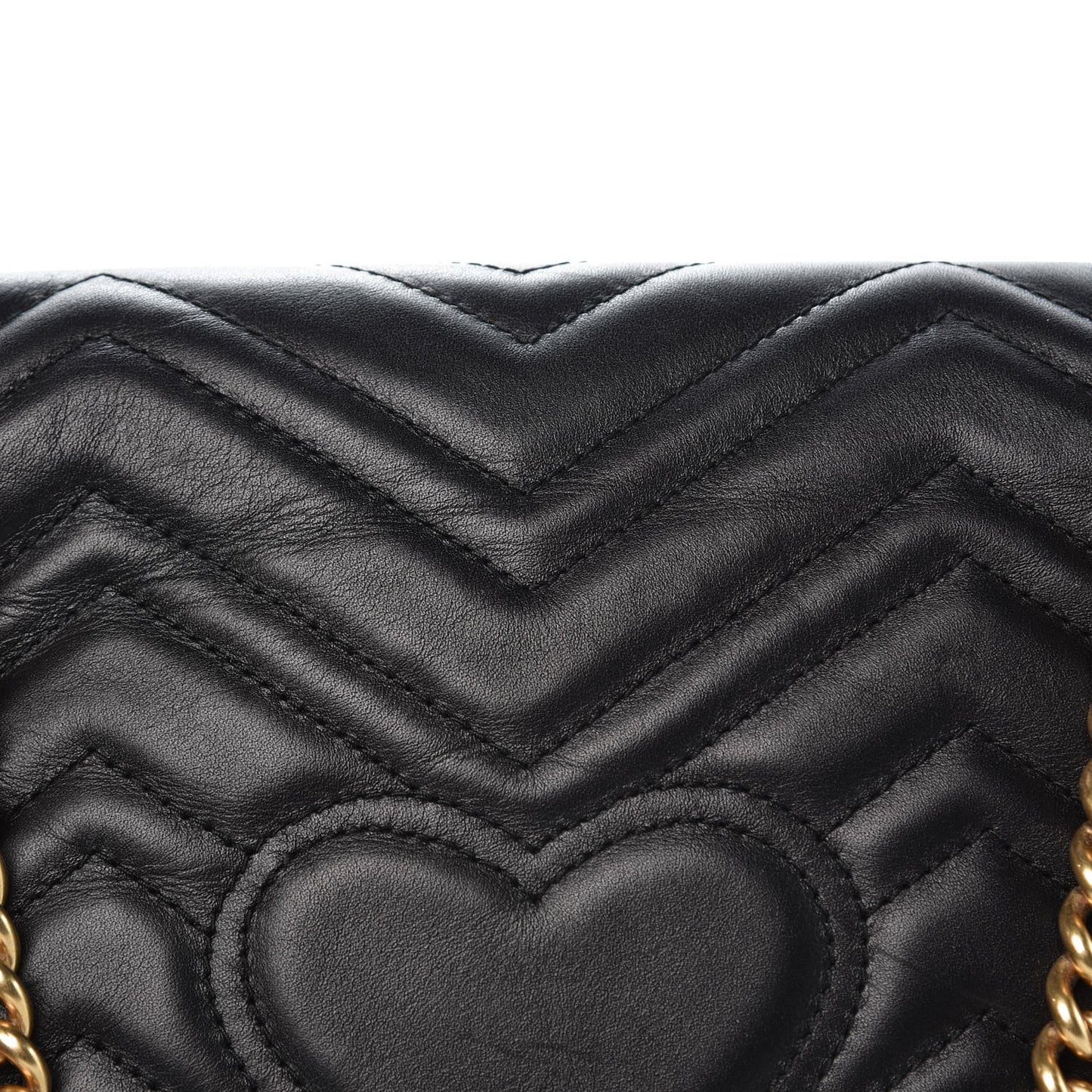 Calfskin Matelasse Medium GG Marmont Shoulder Bag Black