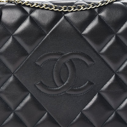 Chanel Lambskin Quilted Medium Diamond CC Flap Black 8 of 20